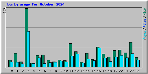 Hourly usage for October 2024